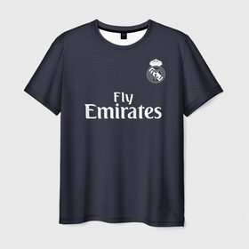 Мужская футболка 3D с принтом Ramos away 18-19 в городе Новоалтайск, 100% полиэфир | прямой крой, круглый вырез горловины, длина до линии бедер | champions | league | madrid | ramos | real | sergio | spain | испания | лига | мадрид | рамос | реал | серхио | чемпионов