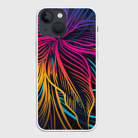 Чехол для iPhone 13 mini с принтом Floral Design 3 в городе Новоалтайск,  |  | абстракция | арт | линии | орнамент | рисунок | темный | узор
