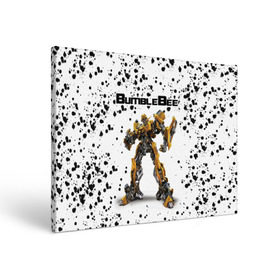 Холст прямоугольный с принтом Шмель в городе Новоалтайск, 100% ПВХ |  | bumblebee | бамблби | герой | камаро | прайм | трансформеры | фильм | шевроле