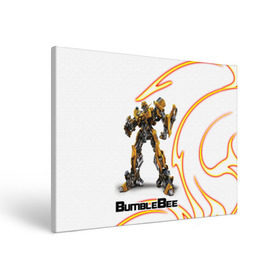 Холст прямоугольный с принтом Bumblebee в городе Новоалтайск, 100% ПВХ |  | bumblebee | бамблби | герой | камаро | прайм | трансформеры | фильм | шевроле