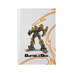 Обложка для паспорта матовая кожа с принтом Bumblebee в городе Новоалтайск, натуральная матовая кожа | размер 19,3 х 13,7 см; прозрачные пластиковые крепления | bumblebee | бамблби | герой | камаро | прайм | трансформеры | фильм | шевроле