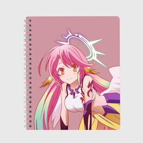 Тетрадь с принтом No Game No Life в городе Новоалтайск, 100% бумага | 48 листов, плотность листов — 60 г/м2, плотность картонной обложки — 250 г/м2. Листы скреплены сбоку удобной пружинной спиралью. Уголки страниц и обложки скругленные. Цвет линий — светло-серый
 | anime | manga | no game no life | аниме | без игры жизни нет | манга