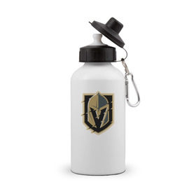 Бутылка спортивная с принтом Vegas Golden Knights в городе Новоалтайск, металл | емкость — 500 мл, в комплекте две пластиковые крышки и карабин для крепления | Тематика изображения на принте: nhl | stanley cup | vegas golden knights | vegas knights | вегас голден найтс | вегас найтс | кубок стенли | кубок стэнли | нхл | хоккей | хоккейный клуб