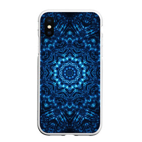 Чехол для iPhone XS Max матовый с принтом Космическая мандала в городе Новоалтайск, Силикон | Область печати: задняя сторона чехла, без боковых панелей | circle | flower | mandala | ornament | абстракт | вселенная | геометрия | голубая | жизнь | звезды | комета | космос | огни | орнамент | паттерн | синяя | узоры | цвет | цветок | яркая