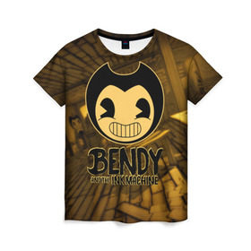 Женская футболка 3D с принтом Bendy and the ink machine (33) в городе Новоалтайск, 100% полиэфир ( синтетическое хлопкоподобное полотно) | прямой крой, круглый вырез горловины, длина до линии бедер | bendy | bendy and the ink machine | бенди | бенди и чернильная машина