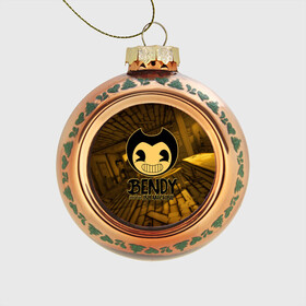 Стеклянный ёлочный шар с принтом Bendy and the ink machine (33) в городе Новоалтайск, Стекло | Диаметр: 80 мм | bendy | bendy and the ink machine | бенди | бенди и чернильная машина