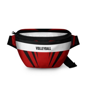 Поясная сумка 3D с принтом Volleyball в городе Новоалтайск, 100% полиэстер | плотная ткань, ремень с регулируемой длиной, внутри несколько карманов для мелочей, основное отделение и карман с обратной стороны сумки застегиваются на молнию | sport | volleyball | волейбол | спорт