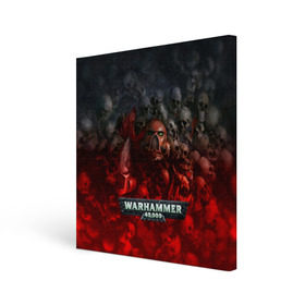 Холст квадратный с принтом Warhammer 40000: Dawn Of War в городе Новоалтайск, 100% ПВХ |  | Тематика изображения на принте: relic entertainment | warhammer 40000: dawn of war | черепа