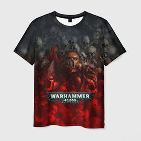 Мужская футболка 3D с принтом Warhammer 40000: Dawn Of War в городе Новоалтайск, 100% полиэфир | прямой крой, круглый вырез горловины, длина до линии бедер | Тематика изображения на принте: relic entertainment | warhammer 40000: dawn of war | черепа