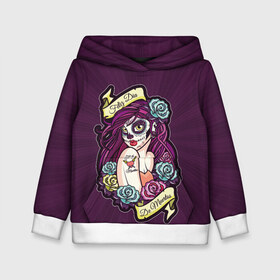 Детская толстовка 3D с принтом День Мертвых в городе Новоалтайск, 100% полиэстер | двухслойный капюшон со шнурком для регулировки, мягкие манжеты на рукавах и по низу толстовки, спереди карман-кенгуру с мягким внутренним слоем | 