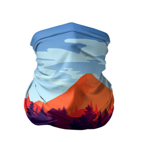 Бандана-труба 3D с принтом Firewatch collection в городе Новоалтайск, 100% полиэстер, ткань с особыми свойствами — Activecool | плотность 150‒180 г/м2; хорошо тянется, но сохраняет форму | art | campo santo | firewatch | game | горы | закат | игра | лес | пейзаж | пожарный дозор | солнце | холмы