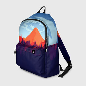 Рюкзак 3D с принтом Firewatch collection в городе Новоалтайск, 100% полиэстер | лямки с регулируемой длиной, сверху петелька, чтобы рюкзак можно было повесить на вешалку. Основное отделение закрывается на молнию, как и внешний карман. Внутри два дополнительных кармана, один из которых закрывается на молнию. По бокам два дополнительных кармашка | art | campo santo | firewatch | game | горы | закат | игра | лес | пейзаж | пожарный дозор | солнце | холмы