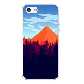 Чехол для iPhone 5/5S матовый с принтом Firewatch collection в городе Новоалтайск, Силикон | Область печати: задняя сторона чехла, без боковых панелей | art | campo santo | firewatch | game | горы | закат | игра | лес | пейзаж | пожарный дозор | солнце | холмы