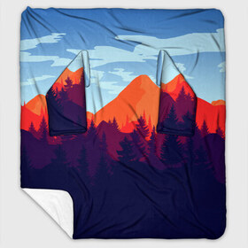 Плед с рукавами с принтом Firewatch collection в городе Новоалтайск, 100% полиэстер | Закругленные углы, все края обработаны. Ткань не мнется и не растягивается. Размер 170*145 | art | campo santo | firewatch | game | горы | закат | игра | лес | пейзаж | пожарный дозор | солнце | холмы