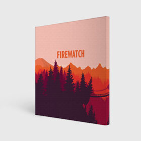 Холст квадратный с принтом FIREWATCH в городе Новоалтайск, 100% ПВХ |  | art | campo santo | firewatch | game | горы | закат | игра | лес | пейзаж | пожарный дозор | солнце | холмы