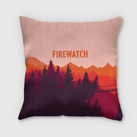 Подушка 3D с принтом FIREWATCH в городе Новоалтайск, наволочка – 100% полиэстер, наполнитель – холлофайбер (легкий наполнитель, не вызывает аллергию). | состоит из подушки и наволочки. Наволочка на молнии, легко снимается для стирки | Тематика изображения на принте: art | campo santo | firewatch | game | горы | закат | игра | лес | пейзаж | пожарный дозор | солнце | холмы
