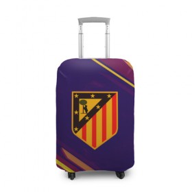 Чехол для чемодана 3D с принтом Atletico Madrid 2018 в городе Новоалтайск, 86% полиэфир, 14% спандекс | двустороннее нанесение принта, прорези для ручек и колес | атлетико мадрид | эмблема