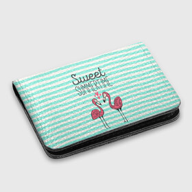 Картхолдер с принтом с принтом Sweet Summer Time в городе Новоалтайск, натуральная матовая кожа | размер 7,3 х 10 см; кардхолдер имеет 4 кармана для карт; | Тематика изображения на принте: animal | art | flamingo | love | pink | summer | sweet | time | арт | белый | бирюзовый | жара | животное | лето | любовь | матроска | полоски | рисунок | розовый | роман | сердечки | сердце | серый | фламинго | черный