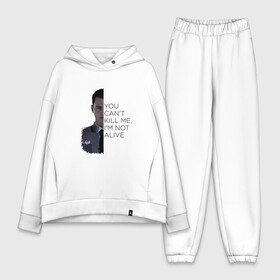 Женский костюм хлопок Oversize с принтом Im not alive Connor в городе Новоалтайск,  |  | connor | cyberlife | detroit become human | deviant | kara | markus | ps4 | rk800 |  detroit: become human | детроит | детроит: стать человеком | игры | кара | коннор | конор | кэра | маркус | пиратs | эксклюзив