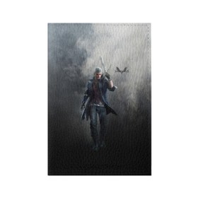 Обложка для паспорта матовая кожа с принтом Devil May Cry 5 в городе Новоалтайск, натуральная матовая кожа | размер 19,3 х 13,7 см; прозрачные пластиковые крепления | cry | dante | devil | dmc | game | may | данте | дьявол | игра | слэшер | экшн