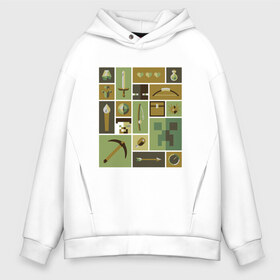 Мужское худи Oversize хлопок с принтом Minecraft (New collection 2018) в городе Новоалтайск, френч-терри — 70% хлопок, 30% полиэстер. Мягкий теплый начес внутри —100% хлопок | боковые карманы, эластичные манжеты и нижняя кромка, капюшон на магнитной кнопке | 0x000000123 | minecraft | майнкрафт