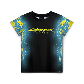 Детская футболка 3D с принтом CYBERPUNK 2077 в городе Новоалтайск, 100% гипоаллергенный полиэфир | прямой крой, круглый вырез горловины, длина до линии бедер, чуть спущенное плечо, ткань немного тянется | Тематика изображения на принте: 2019 | cd project red | cd projekt red | cyberpunk | cyberpunk 2077 | e3 | future | hack | night city | ps4 | rpg | sci fi | xbox | андроиды | безумие | будущее | город ночи | кибер | киберпанк 2077 | логотип | от создателей ведьмака | роботы | рпг | фант