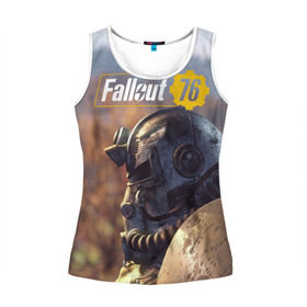 Женская майка 3D с принтом Fallout 76 в городе Новоалтайск, 100% полиэстер | круглая горловина, прямой силуэт, длина до линии бедра | fallout | fallout 76 | future | rpg | valt tec | war | wasteland | будущее | война | костюм | постапокалипсис | рпг | фалаут | фолаут | фоллаут | фолыч | ядерная пустошь