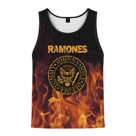 Мужская майка 3D с принтом Ramones в городе Новоалтайск, 100% полиэстер | круглая горловина, приталенный силуэт, длина до линии бедра. Пройма и горловина окантованы тонкой бейкой | ramones | джонни | джоуи | ди ди томми | рамон | рамонес | рамоун | рамоунз | рамоунс | рок группа