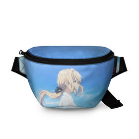 Поясная сумка 3D с принтом Violet Evergarden в городе Новоалтайск, 100% полиэстер | плотная ткань, ремень с регулируемой длиной, внутри несколько карманов для мелочей, основное отделение и карман с обратной стороны сумки застегиваются на молнию | evergarden | violet | violet evergarden | вайолет | вайолет эвергарден | эвергарден