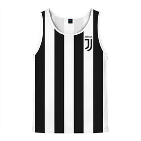 Мужская майка 3D с принтом JUVENTUS в городе Новоалтайск, 100% полиэстер | круглая горловина, приталенный силуэт, длина до линии бедра. Пройма и горловина окантованы тонкой бейкой | Тематика изображения на принте: juventus | полоски | спорт | футбол | эмблема