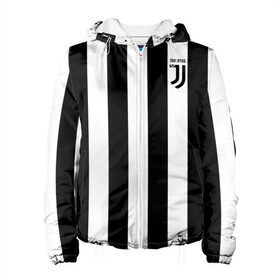 Женская куртка 3D с принтом JUVENTUS в городе Новоалтайск, ткань верха — 100% полиэстер, подклад — флис | прямой крой, подол и капюшон оформлены резинкой с фиксаторами, два кармана без застежек по бокам, один большой потайной карман на груди. Карман на груди застегивается на липучку | juventus | полоски | спорт | футбол | эмблема