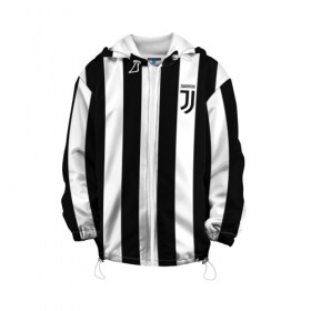 Детская куртка 3D с принтом JUVENTUS в городе Новоалтайск, 100% полиэстер | застежка — молния, подол и капюшон оформлены резинкой с фиксаторами, по бокам — два кармана без застежек, один потайной карман на груди, плотность верхнего слоя — 90 г/м2; плотность флисового подклада — 260 г/м2 | juventus | полоски | спорт | футбол | эмблема