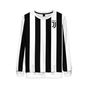 Женский свитшот 3D с принтом JUVENTUS в городе Новоалтайск, 100% полиэстер с мягким внутренним слоем | круглый вырез горловины, мягкая резинка на манжетах и поясе, свободная посадка по фигуре | juventus | полоски | спорт | футбол | эмблема
