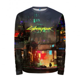 Мужской лонгслив 3D с принтом Cyber Punk 2077 в городе Новоалтайск, 100% полиэстер | длинные рукава, круглый вырез горловины, полуприлегающий силуэт | Тематика изображения на принте: cd projekt red | cyberpunk | cyberpunk 2077 | e3 | ps4 | rpg | v | xbox | будущее | киберпанк | киберпанк 2077 | от создателей ведьмака | рпг