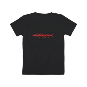 Детская футболка хлопок с принтом Cyberpunk 2077 в городе Новоалтайск, 100% хлопок | круглый вырез горловины, полуприлегающий силуэт, длина до линии бедер | Тематика изображения на принте: cd projekt red | cyberpunk | cyberpunk 2077 | e3 | ps4 | rpg | v | xbox | будущее | киберпанк | киберпанк 2077 | от создателей ведьмака | рпг