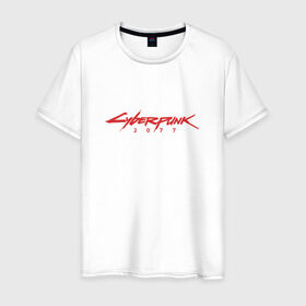 Мужская футболка хлопок с принтом Cyberpunk 2077 в городе Новоалтайск, 100% хлопок | прямой крой, круглый вырез горловины, длина до линии бедер, слегка спущенное плечо. | cd projekt red | cyberpunk | cyberpunk 2077 | e3 | ps4 | rpg | v | xbox | будущее | киберпанк | киберпанк 2077 | от создателей ведьмака | рпг