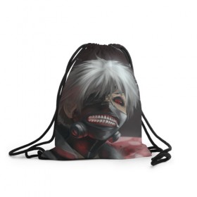 Рюкзак-мешок 3D с принтом Tokyo Ghoul (3) в городе Новоалтайск, 100% полиэстер | плотность ткани — 200 г/м2, размер — 35 х 45 см; лямки — толстые шнурки, застежка на шнуровке, без карманов и подкладки | anime | ghoul | tokyo | tokyo ghoul | гуль