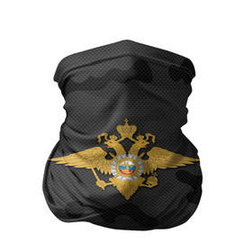 Бандана-труба 3D с принтом Герб МВД камуфляж в городе Новоалтайск, 100% полиэстер, ткань с особыми свойствами — Activecool | плотность 150‒180 г/м2; хорошо тянется, но сохраняет форму | police | мвд | милиционер | милиция | овд | омон | росгвардия