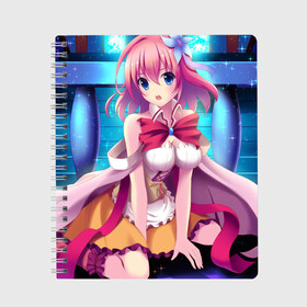 Тетрадь с принтом No Game No Life в городе Новоалтайск, 100% бумага | 48 листов, плотность листов — 60 г/м2, плотность картонной обложки — 250 г/м2. Листы скреплены сбоку удобной пружинной спиралью. Уголки страниц и обложки скругленные. Цвет линий — светло-серый
 | anime | manga | no game no life | аниме | без игры жизни нет | манга
