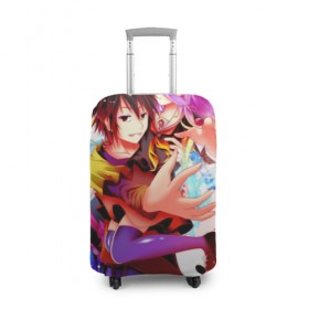 Чехол для чемодана 3D с принтом No Game No Life в городе Новоалтайск, 86% полиэфир, 14% спандекс | двустороннее нанесение принта, прорези для ручек и колес | anime | manga | no game no life | аниме | без игры жизни нет | манга