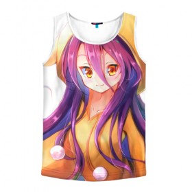 Мужская майка 3D с принтом No Game No Life в городе Новоалтайск, 100% полиэстер | круглая горловина, приталенный силуэт, длина до линии бедра. Пройма и горловина окантованы тонкой бейкой | anime | manga | no game no life | аниме | без игры жизни нет | манга