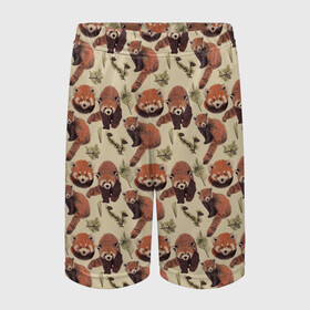 Детские спортивные шорты 3D с принтом Red panda в городе Новоалтайск,  100% полиэстер
 | пояс оформлен широкой мягкой резинкой, ткань тянется
 | Тематика изображения на принте: panda | red panda | small panda | животные | красная панда | лес | панда