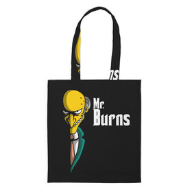 Шоппер 3D с принтом Mr. Burns (Simpsons) в городе Новоалтайск, 100% полиэстер | Плотность: 200 г/м2; Размер: 34×35 см; Высота лямок: 30 см | burns | mr | mr. burns | simpsons | мистер бернс | симпсоны