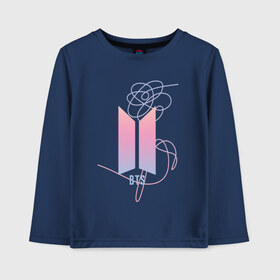 Детский лонгслив хлопок с принтом BTS в городе Новоалтайск, 100% хлопок | круглый вырез горловины, полуприлегающий силуэт, длина до линии бедер | bangtan boys | bts | бантаны | бтс