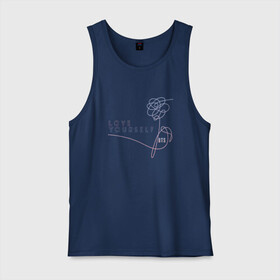 Мужская майка хлопок с принтом LU в городе Новоалтайск, 100% хлопок |  | bangtan boys | bts | бантаны | бтс