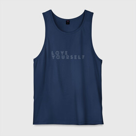 Мужская майка хлопок с принтом LOVR YOUSELF в городе Новоалтайск, 100% хлопок |  | bangtan boys | bts | бантаны | бтс