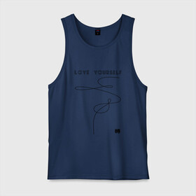 Мужская майка хлопок с принтом  LOVE YOURSELF _ в городе Новоалтайск, 100% хлопок |  | bangtan boys | bts | бантаны | бтс