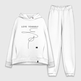 Женский костюм хлопок Oversize с принтом LOVE YOURSELF _ в городе Новоалтайск,  |  | bangtan boys | bts | бантаны | бтс