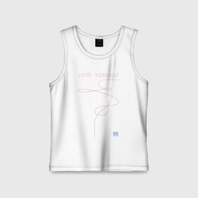 Детская майка хлопок с принтом LOVE YOURSELF_3 в городе Новоалтайск,  |  | bangtan boys | bts | бантаны | бтс