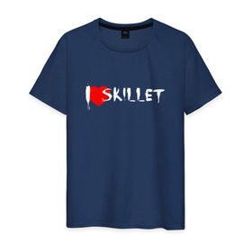 Мужская футболка хлопок с принтом I love Skillet в городе Новоалтайск, 100% хлопок | прямой крой, круглый вырез горловины, длина до линии бедер, слегка спущенное плечо. | skilet | skillet | альтернативный | гранж | группа | джен леджер | джон купер | индастриал | кори купер | метал | ню | пост | рок | сет моррисон | симфоник | скилет | хард | христианский